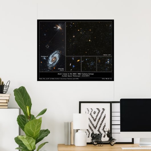 Arp's Loop in M81 - Poster du groupe de galaxies M (Bureau à domicile)
