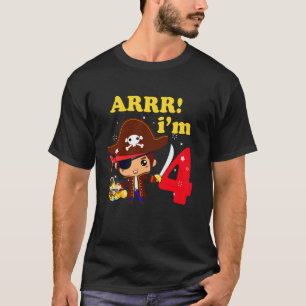 Arr I'm 4 jaar oud, 4 jaar oud, Pirate Kinder Hall T-shirt