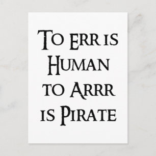 Arr is Pirate Briefkaart