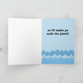 Arr Pirate Boy Funny Birthday Card Modèle (Intérieur)