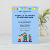 Arr. Pirates Birthday Party Custom Invitation Kaart (Staand voorkant)