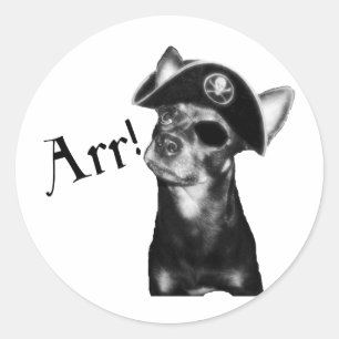 ARR Pooch Pirate Ronde Sticker