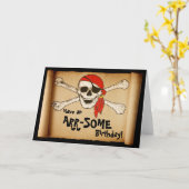 ARR-SOME Pirate Skull Kaart (Gele Bloem)