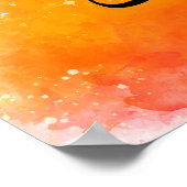 Arrahman in het Arabisch op Abstracte kleuren Poster (Hoek)