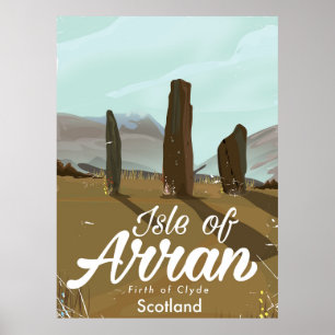 Arran-eiland vintage reisposter poster