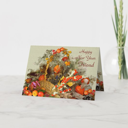 ARRANGEMENT DE L'AUTOMNE ~ Carte Nouvel An (Ami) (Devant)