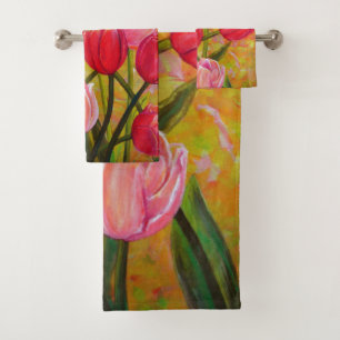 Arrangement en tulipe rose et rouge