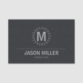 Array en Line Monogram Professional Silver ID313 Naamplaatje (Voorkant)