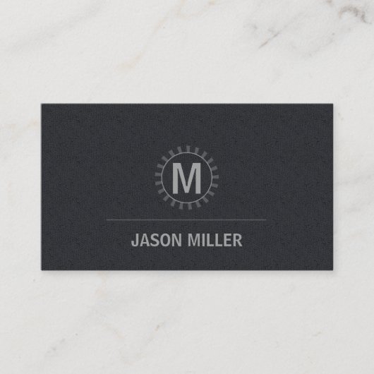 Array en Line Monogram Professional Silver ID313 Visitekaartje (Voorkant)