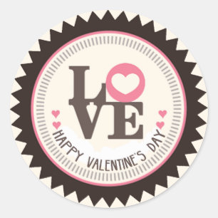 Array of Love Happy Valentine's Day ID1086 Ronde Sticker