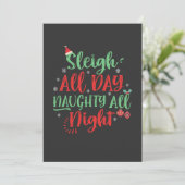 Arrenslee all day ondeugend all night leuke kerst kaart (Staand voorkant)