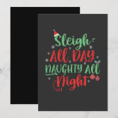 Arrenslee all day ondeugend all night leuke kerst kaart (Voorkant / Achterkant)