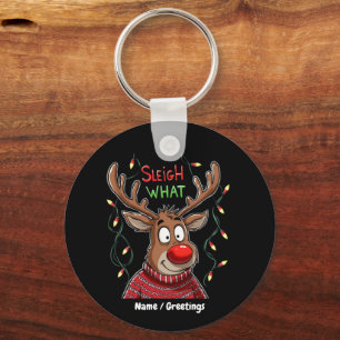 Arrenslee Wat? Grappige Interpretatie van Kerstmis Sleutelhanger