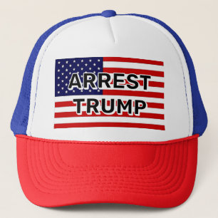 ARRESTATIE TRUMP ( u kunt de woorden wijzigen ) Trucker Pet