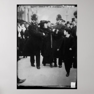 Arrestatie van een Suffragette in Londen Engeland Poster