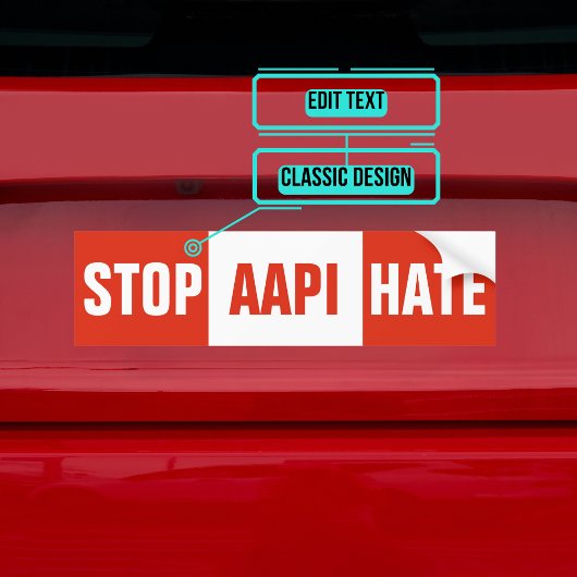 Arrêt AAPI Asian Hate Bumper Sticker