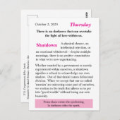 Arrêt - Carte postale Word of the Day (Devant / Derrière)