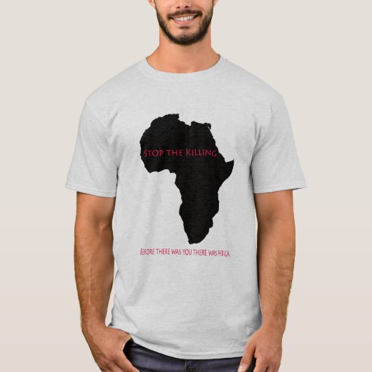 Arrêt    noir de l'Afrique de T-shirt le massacre (Devant)