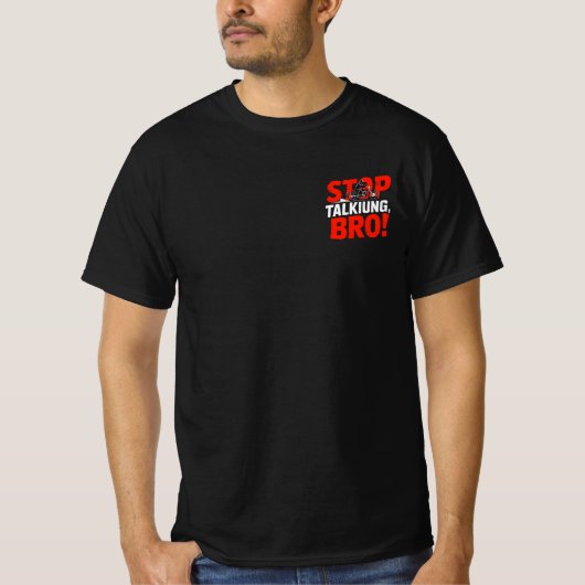 Arrête de parler mec - T-Shirt Tri-Blend à attitud (Devant)