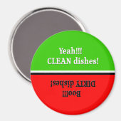 Arrêter/Aller Rouge/Vert Lave-vaisselle Magnet (Recto/Verso)