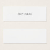 ARRÊTER DE PARLER (Devant & derrière)