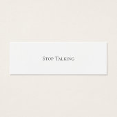 ARRÊTER DE PARLER (Devant)