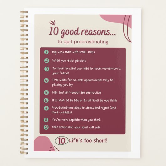 Arrêter de procrastiner le planificateur quotidien (Devant)