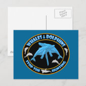 Arrêter la chasse aux baleines Cartes postales (Devant / Derrière)