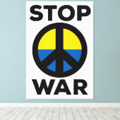Arrêter la guerre Drapeau de l'Ukraine toile Impri (Insitu (Plancher de Bois))