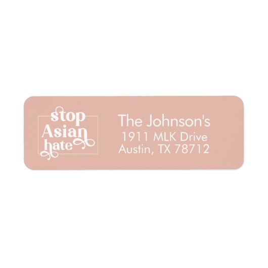 Arrêter les étiquettes d'adresse de retour de hain (Devant)