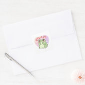 Arrêtez Autocollant Grenouille Mignonne Timide Gre (Enveloppe)
