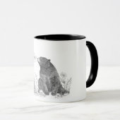 Arrêtez et sentez la tasse de fleurs (Devant droit)