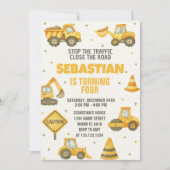 Arrêtez la circulation ! Invitation d'anniversaire (Devant)