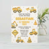 Arrêtez la circulation ! Invitation d'anniversaire (Debout devant)