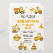 Arrêtez la circulation ! Invitation d'anniversaire (Devant / Derrière)