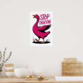 Arrêtez la panique - Poster Bold Rose Goose (Cuisine)