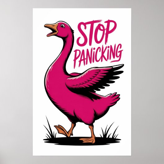 Arrêtez la panique - Poster Bold Rose Goose (Devant)