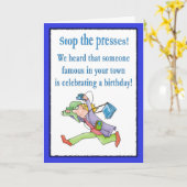 Arrêtez Les Presses Bonne Carte de voeux Anniversa (Fleur jaune)