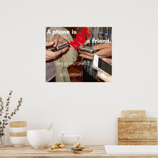 Arrêtez les textos ! - Poster en classe (Cuisine)