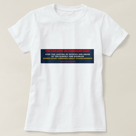 Arrêtez un T-shirt plus ancien d'abus et d'abus de (Design devant)