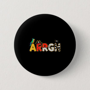 Arrgh piraat halloween kinderkostuum pompoen grap ronde button 5,7 cm