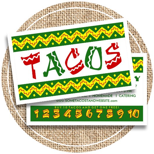Arriba Taco's (Loyalty Punch Card) Klantenkaartje