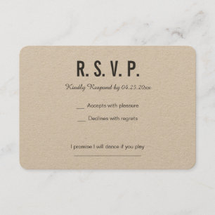 ARRIÈRE avec Mariage de carte RSVP coeur géométriq