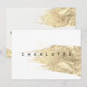 ARRIÈRE | Carte de faire-part de naissance artisti (Devant / Derrière)