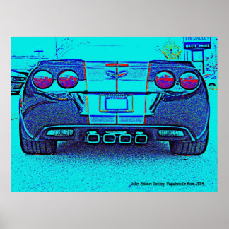 Arrière de Corvette Grand Sport 32" x 24", Poster