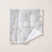 Arrière - plan Abstrait Blanc Et Or (Gant de toilette)