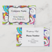 arrière - plan abstrait Carte de visite Floral (Devant / Derrière)