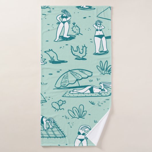 Arrière - plan avec des filles de plage d'été. Pat (Serviette de bain)