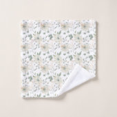Arrière - plan blanc floral blanc classique (Gant de toilette)