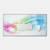 Arrière - plan Bleu des vagues colorées (Clavier et souris)